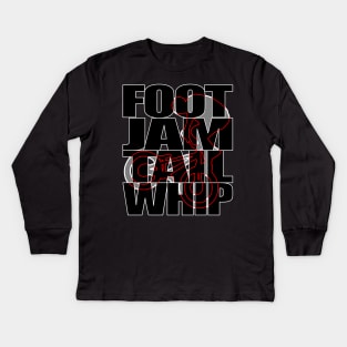 24" streettrials foot jam tail whip - bike TRIAL urban streetstyle - trialbike sports bicycle Kids Long Sleeve T-Shirt